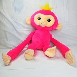 2018 WowWee Fingerlings Bella Hugs Interactive Pink Plush Monkey 16”